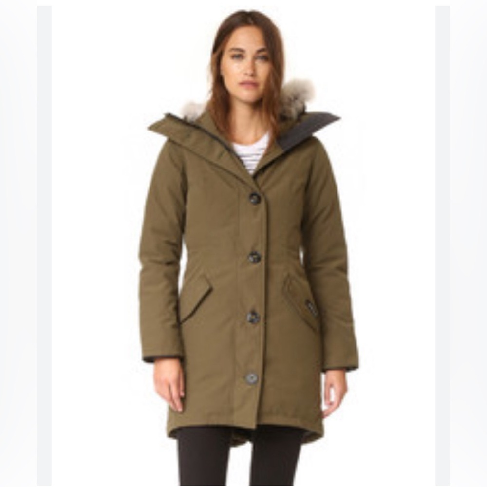 Canada Goose Rossclair military style parka MEDIUM - military green